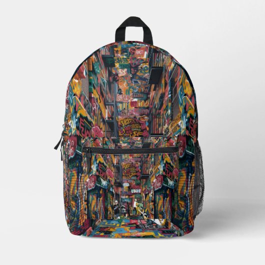 Graffiti Street Bedruckter Rucksack (Vorderseite)
