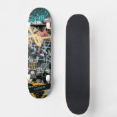 Graffiti Street Skateboard mit Namen (Vorderseite)