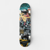 Graffiti Street Skateboard mit Namen (Vorderseite)