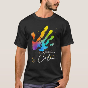 Graffiti Streetwear Painting Korean Trendy Color O T-Shirt