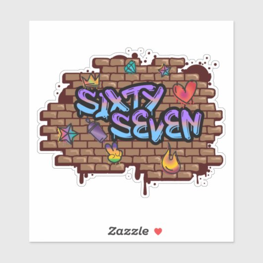 Graffiti Style 67 Aufkleber (Blatt)