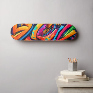 Graffiti-Style Abstract Art  Skateboard