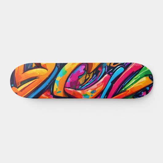 Graffiti Style Abstrakt Art Skateboard (Horizontal)