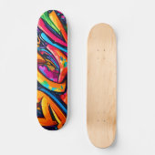 Graffiti Style Abstrakt Art Skateboard (Vorderseite)