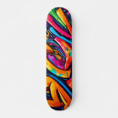 Graffiti Style Abstrakt Art Skateboard (Vorne)
