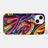 Graffiti-Style abstrakte Kunst iPhone Hülle (Rückseite (Horizontal))