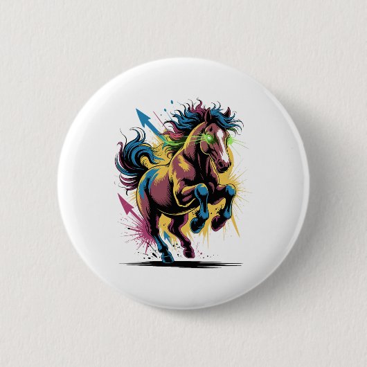 Graffiti Style Art Reiten Button (Vorderseite)