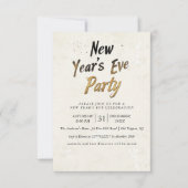 Graffiti Style Beige Silvester Party Einladung (Vorderseite)