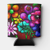 Graffiti Style Blume & Ladybug Rosa Lila Rot Dosenkühler (Vorderseite)