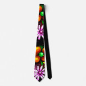 Graffiti Style Blume & Ladybug Rosa Lila Rot Krawatte (Vorderseite)