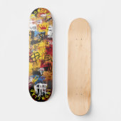 Graffiti Style Bold Abstract Design & Urban Vibe Skateboard (Vorderseite)