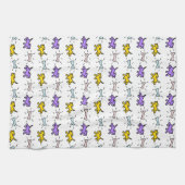 Graffiti style Dogs and Bones White Dog Handtuch 7 (Horizontal)