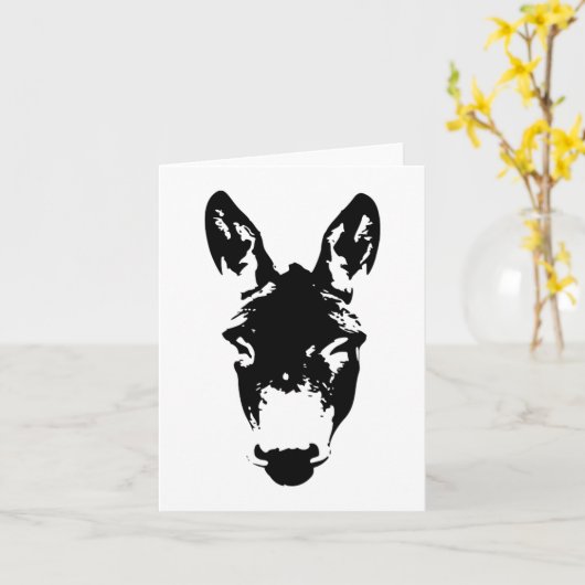 Graffiti Style Donkey oder Mule Street Art Zeichne Karte (Gelbe Blume)