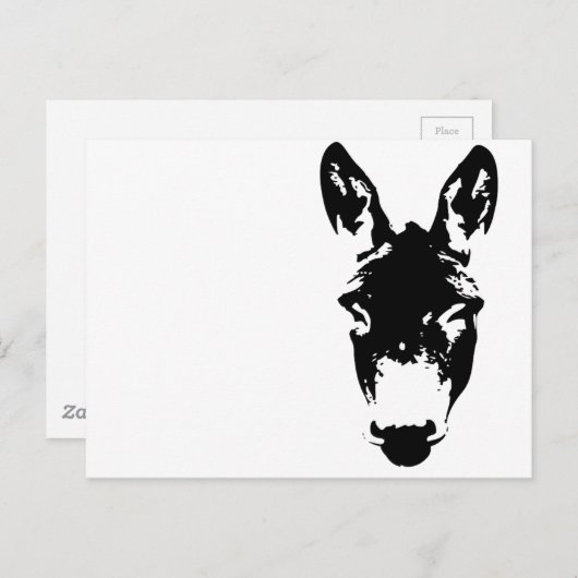 Graffiti Style Donkey oder Mule Street Art Zeichne Postkarte (Vorne/Hinten)