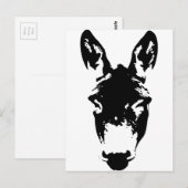 Graffiti Style Donkey oder Mule Street Art Zeichne Postkarte (Vorne/Hinten)