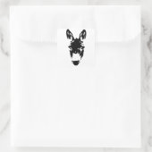 Graffiti Style Donkey oder Mule Street Art Zeichne Quadratischer Aufkleber (Tasche)