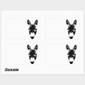 Graffiti Style Donkey oder Mule Street Art Zeichne Rechteckiger Aufkleber (Blatt)