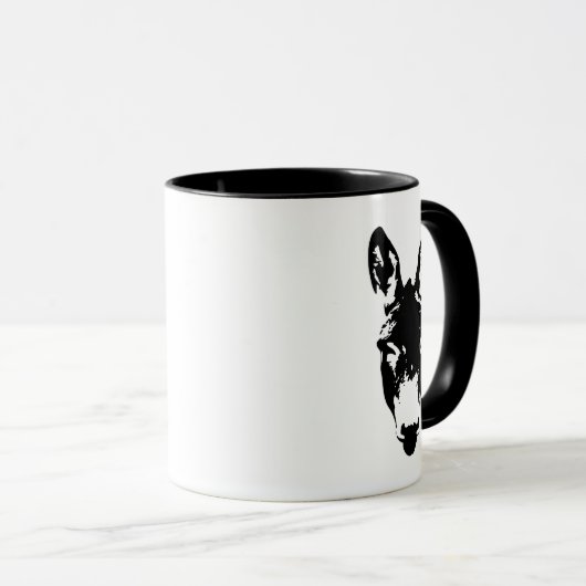 Graffiti Style Donkey oder Mule Street Art Zeichne Tasse (VorderseiteRechts)