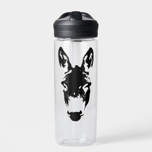 Graffiti Style Donkey oder Mule Street Art Zeichne Trinkflasche (Vorderseite)