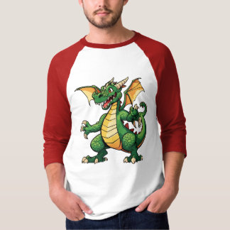 Graffiti-Style Dragon T-Pose - Witty Cartoonish T-Shirt