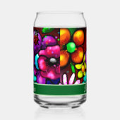 Graffiti Style Flowers & Ladybug Personalized Dosenglas (Links)