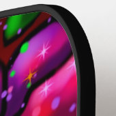 Graffiti Style Flowers & Ladybug Personalized Pickleball Schläger (Linke Seite)