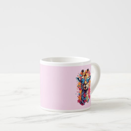 Graffiti Style Giraffe Portrait-58567 Espressotasse (Vorderseite Rechts)