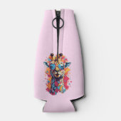 Graffiti Style Giraffe Portrait-58567 Flaschenkühler (Rückseite)