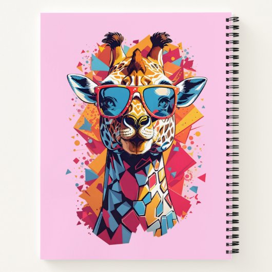 Graffiti Style Giraffe Portrait-58567 Notizblock (Rückseite)