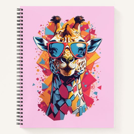 Graffiti Style Giraffe Portrait-58567 Notizblock (Vorderseite)