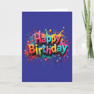 Graffiti Style Happy Birthday Card Einladung