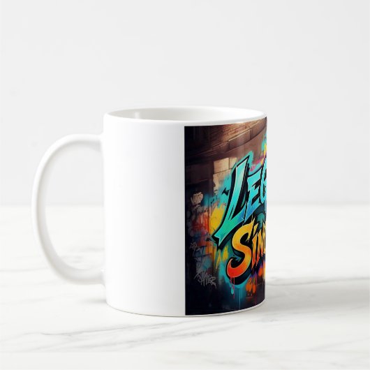 Graffiti-Style "Legend seit 70er Jahren Kaffeetasse (Links)