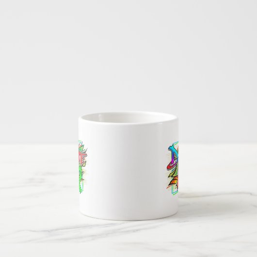 Graffiti Style Organspende Bewusstsein Espressotasse (Vorderseite)