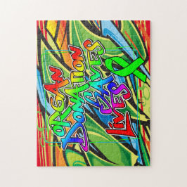 Graffiti Style Organspende Bewusstsein Jigsaw Puz Puzzle