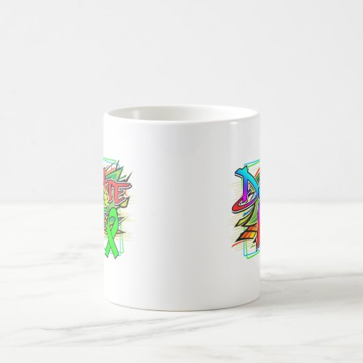 Graffiti Style Organspende Bewusstsein Kaffeetasse (Mittel)