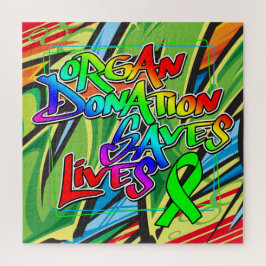 Graffiti Style Organspende Bewusstsein Puzzle