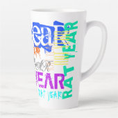 Graffiti style Rat Chinese Year Zodiac L Latte Tas Milchtasse (Rechts)