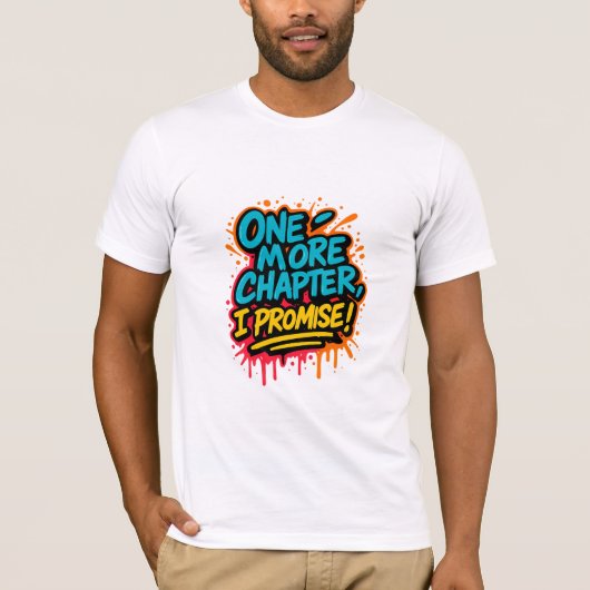 Graffiti-Style Reading Quote T-Shirt / Book Lover (Vorderseite)