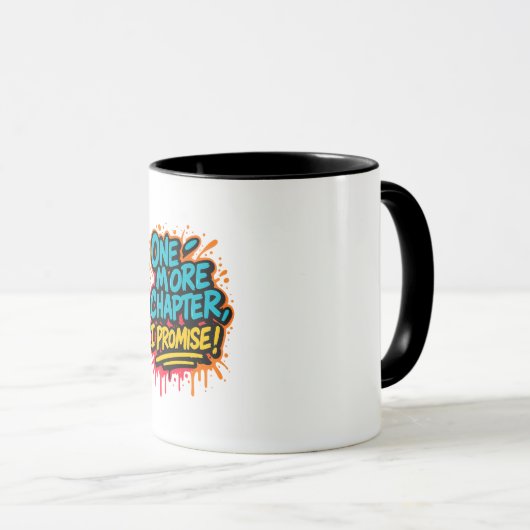 Graffiti-Style Reading Quote T-Shirt / Book Lover Tasse (VorderseiteRechts)