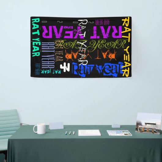 Graffiti style Repeating Rat Metal Year 2020 B Banner (Messeveranstaltung)