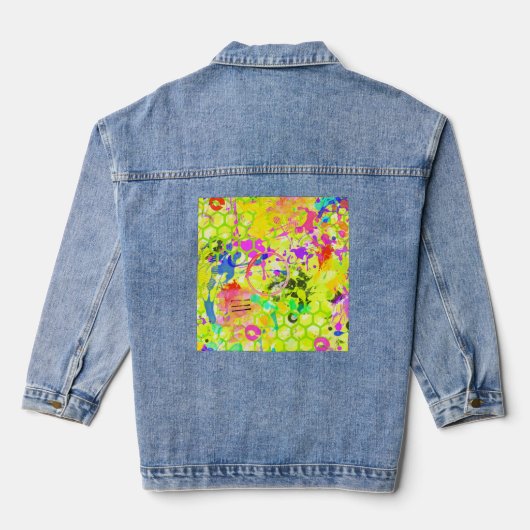 Graffiti Summer Abstrakt 1 Denim Jacket Jeansjacke (Rückseite)