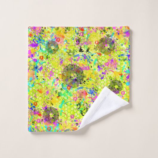 Graffiti Summer Badhandtuch Set (Waschlappen)