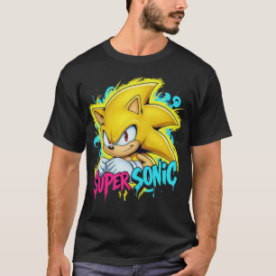 Graffiti Super Sonic - Neon-Drip-Streetwear-Design T-Shirt
