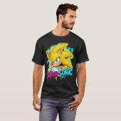 Graffiti Super Sonic - Neon Drip Streetwear Design T-Shirt (Vorne ganz)
