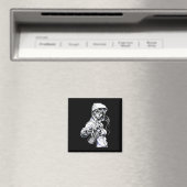 Graffiti Tag Skeleton Ghetto Girl Magnet (In Situ (Geschirrspüler))