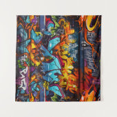 Graffiti Tapestry Wandteppich (Vorderseite (Horizontal))