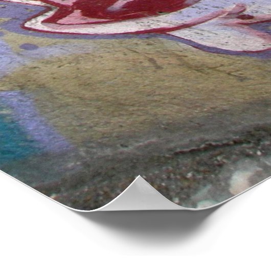 Graffiti - Teufel oder Engel? Poster (Ecke)