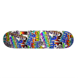 Graffiti-Textboard Skateboard