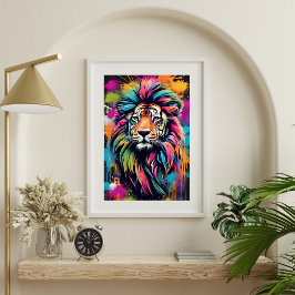 Graffiti Tiger Art Modernes Poster