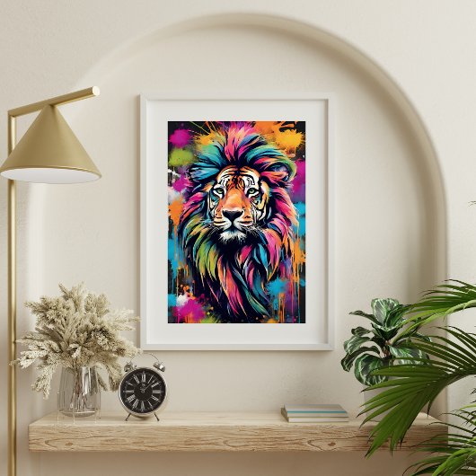 Graffiti Tiger Art Modernes Poster